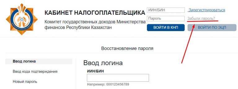 Как войти в кабинет налогоплательщика рк по эцп